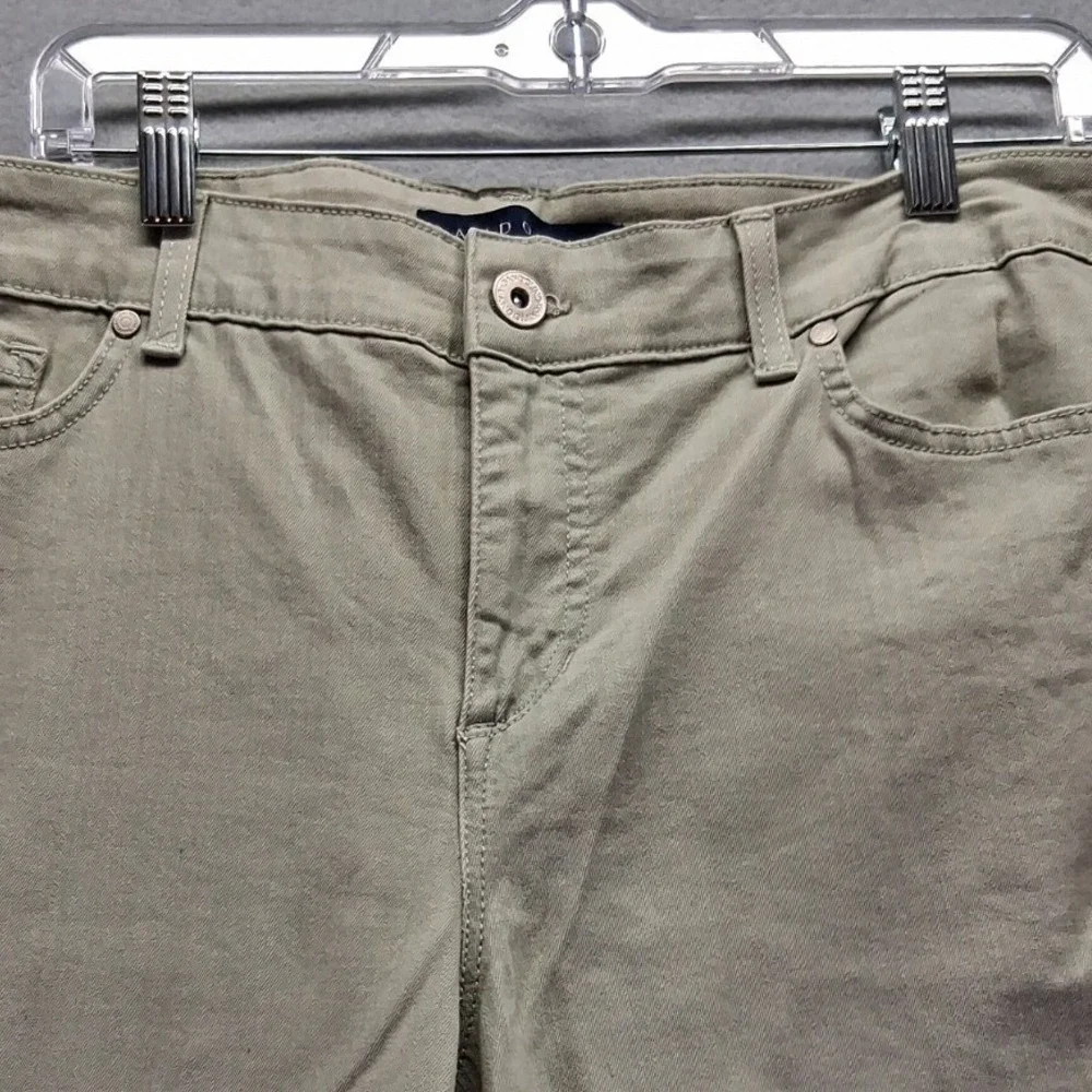 Bandolino Mandie Slim Crop Women‎ Light Green Straight Leg Size 12